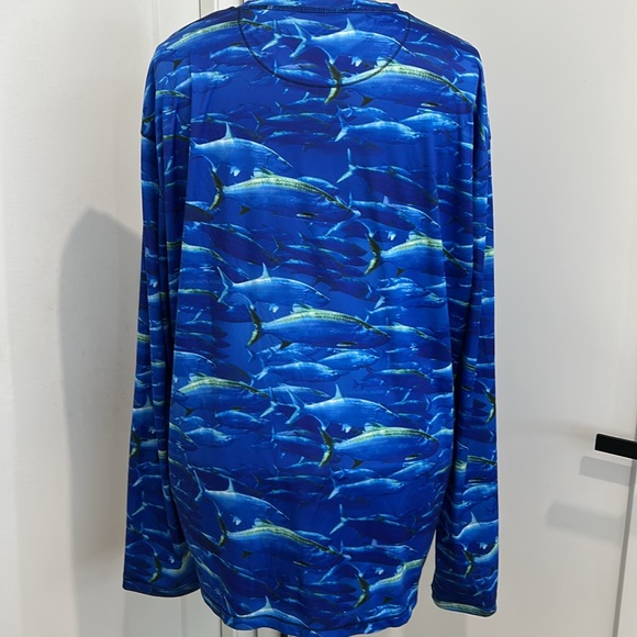 NWOT Reel Legends Aquaflage fishing shirt Awesome Fish All Over Graphics | XXL - Picture 6 of 8